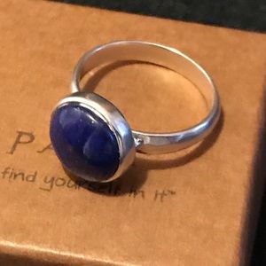 Silpada Silver .925 and Blue Stone Ring size 7